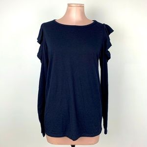 Long sleeve Loft Top with Shoulder Cutouts